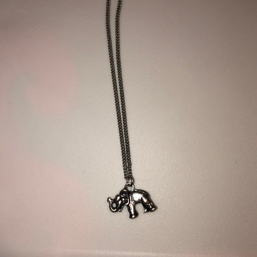 Silver Elephant Necklace